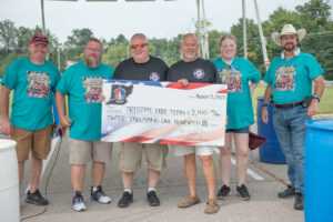 Back the Heroes Rumble 2023 Car Show - Presenting Check to Tri-State FACE team